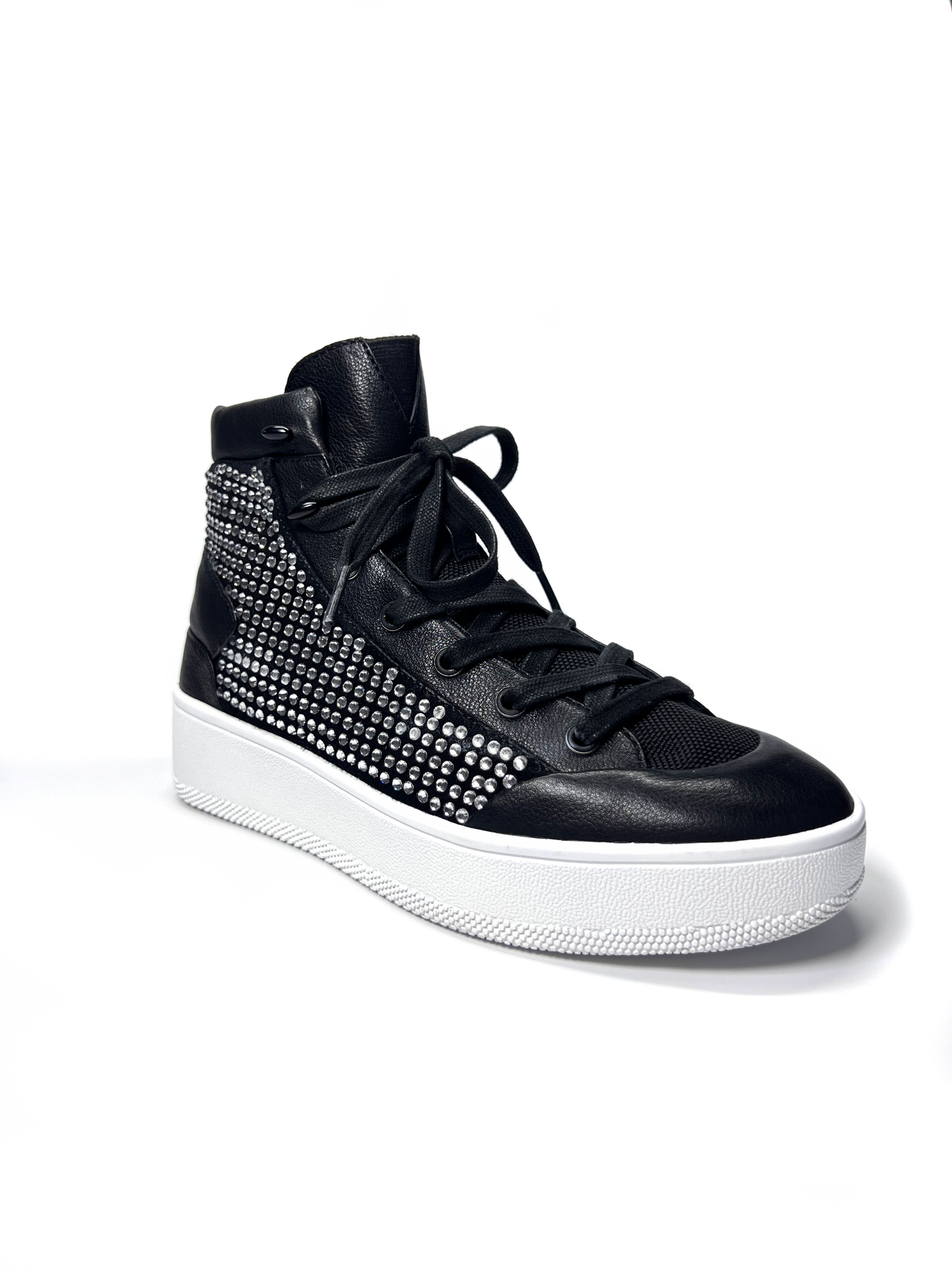 High-top Black Cristal Tennis