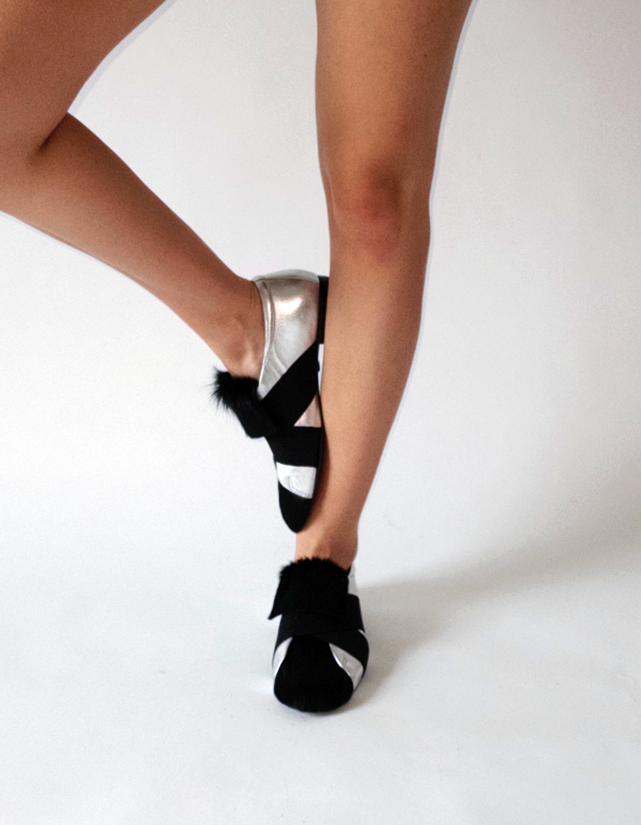 Metallic and Pony Hair Leather Tennis