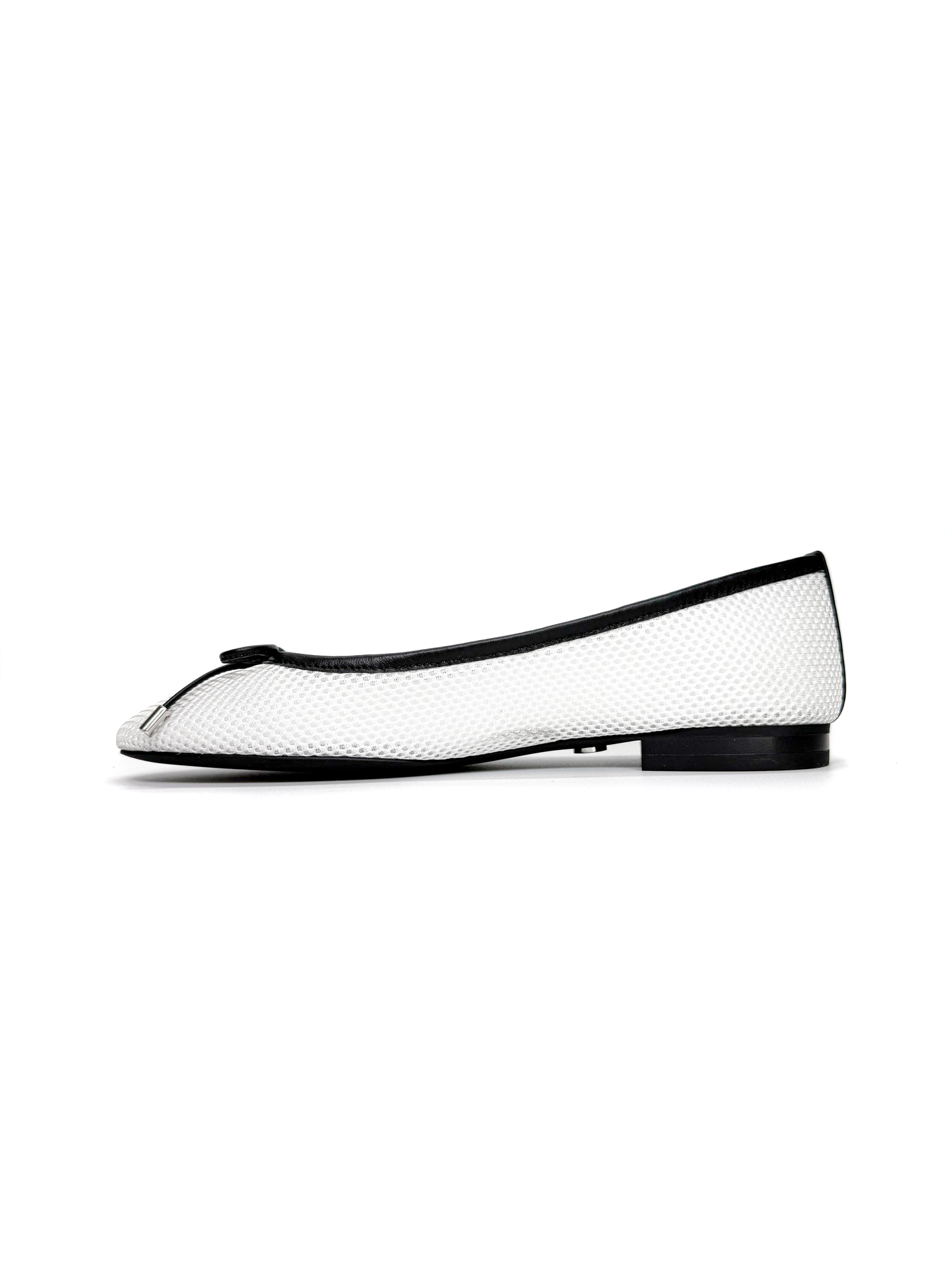 White and Black Flat Shoes