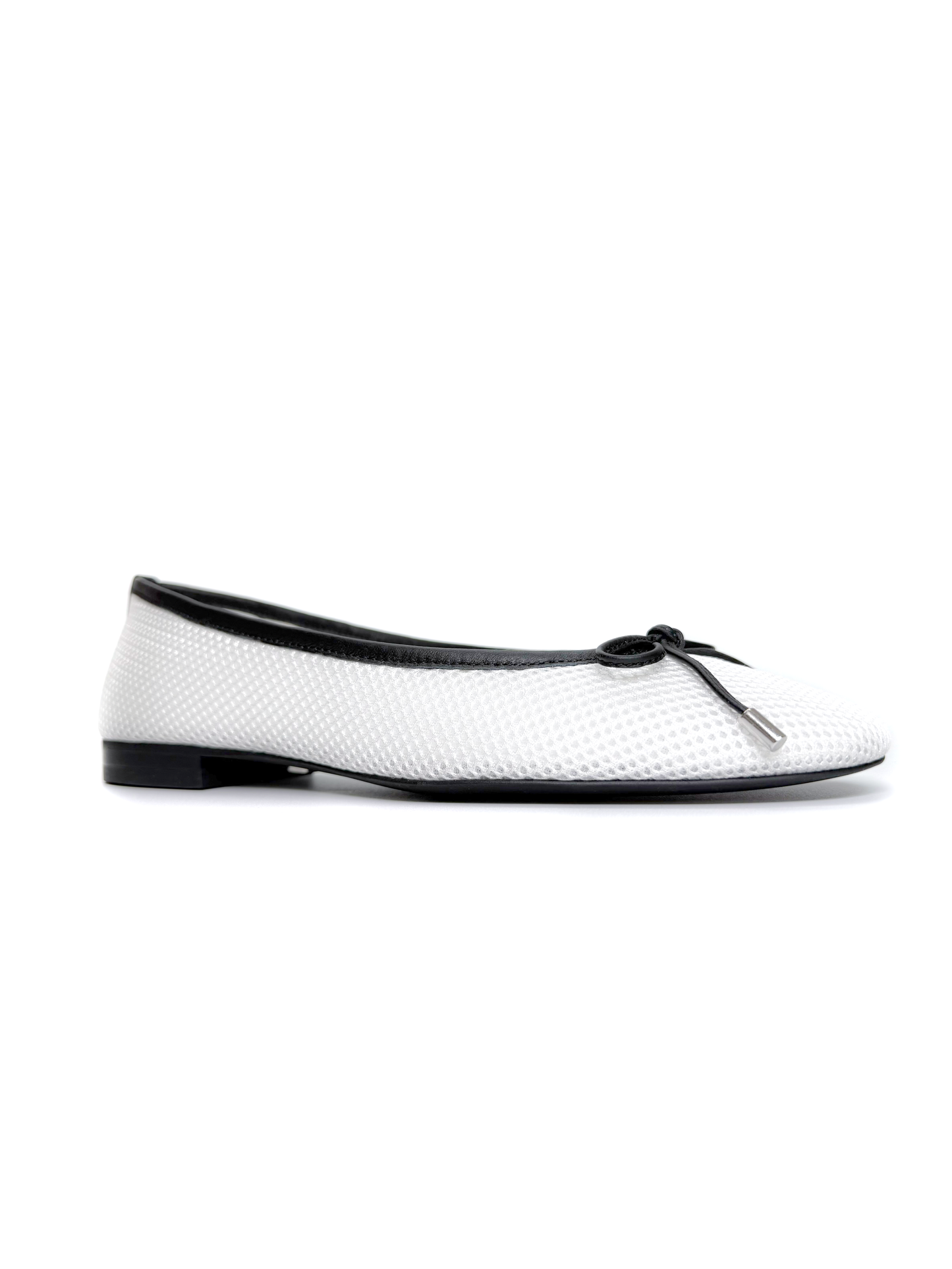 White and Black Flat Shoes