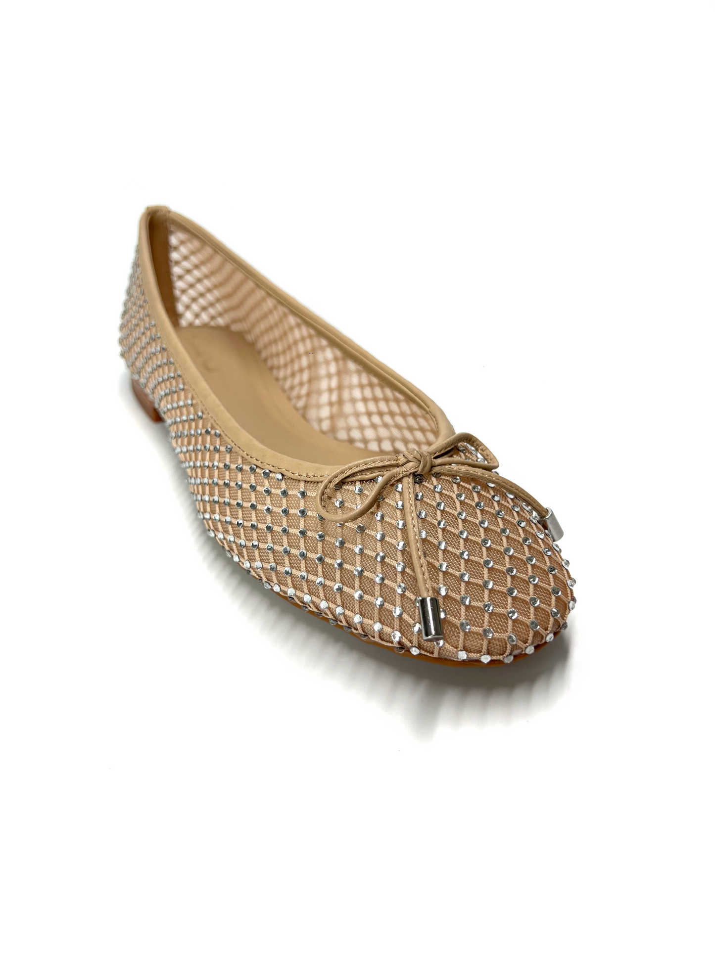 Nude Flat Shoes with Cristal