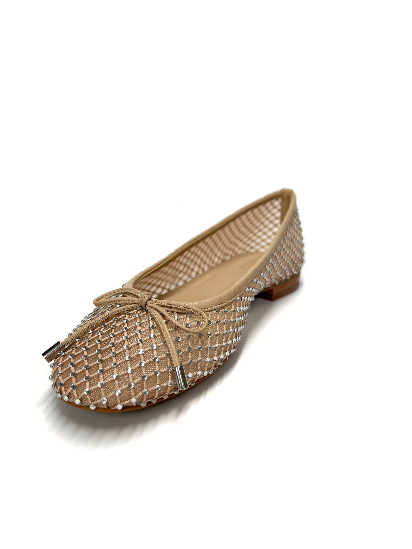 Nude Flat Shoes with Cristal
