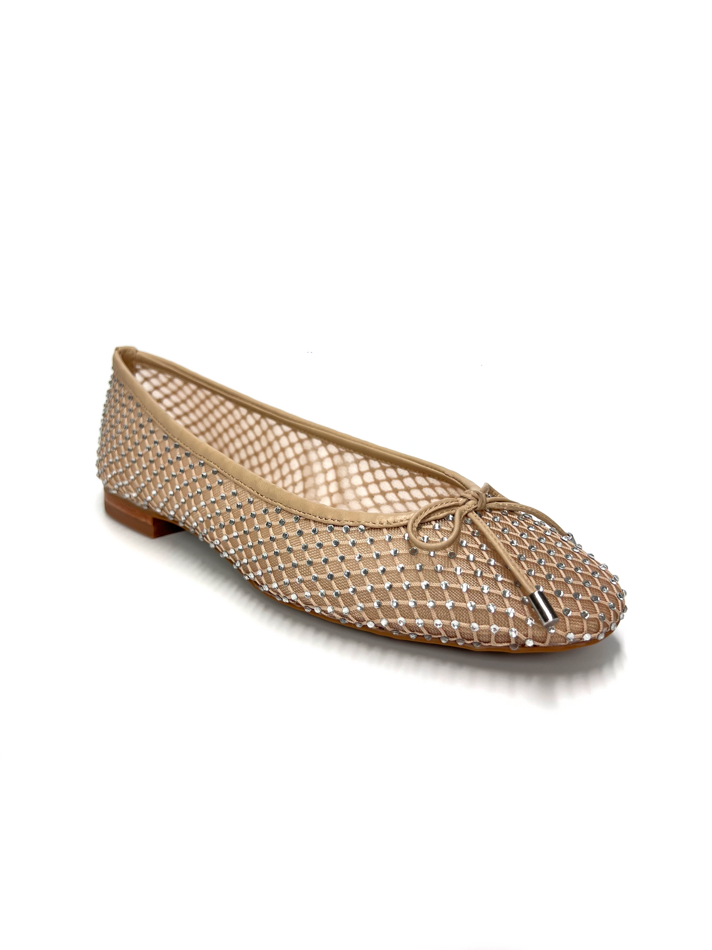 Nude Flat Shoes with Cristal