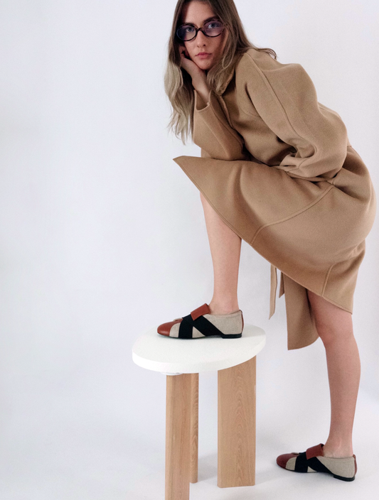 Pigeon Gray and Leather Tennis