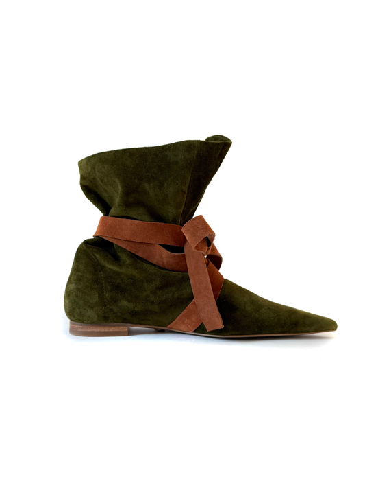 Green Suede Boot