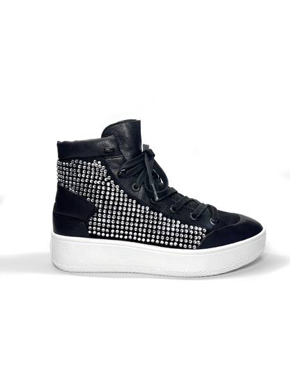 Tenis de Cano Alto com Cristais