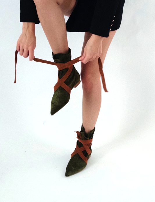 Green Suede Boot